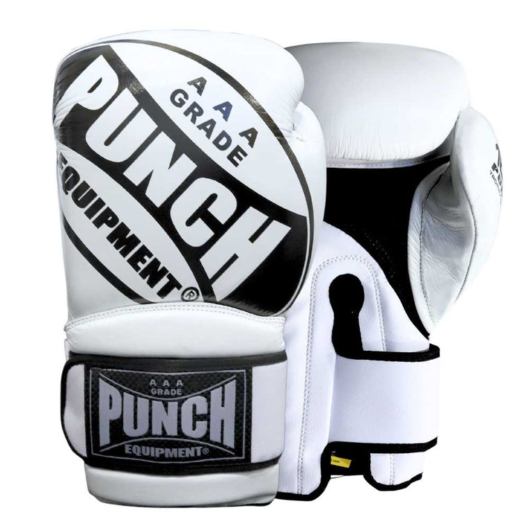 Punch Boxing Gloves XL Fit White 16oz
