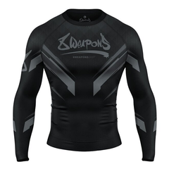 8 Weapons Longsleeve Rash Guard 8 Weapons Rashguard LS Shift Black-Black
