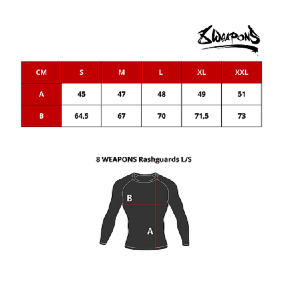 8 Weapons Longsleeve Rash Guard 8 Weapons Rashguard LS Shift Ice-Grey-Orange