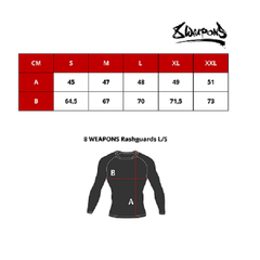 8 Weapons Longsleeve Rash Guard 8 Weapons Rashguard LS Shift Ice-Grey-Orange