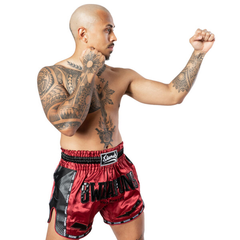 8 Weapons Muay Thai Shorts 8 Weapons Shorts Carbon Red Dawn Red