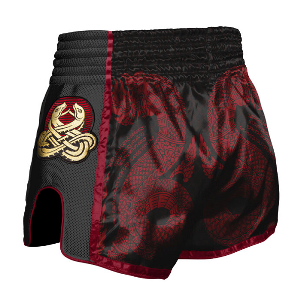 8 Weapons Muay Thai Shorts 8 Weapons Shorts Sak Yant Naga Black-Red