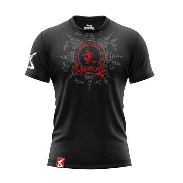 8 Weapons Muay Thai T Shirts 8 Weapons T-Shirt Eight Ways Yant Black