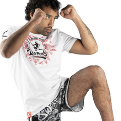 8 Weapons Muay Thai T Shirts 8 Weapons T-Shirt Eight Ways Yant White