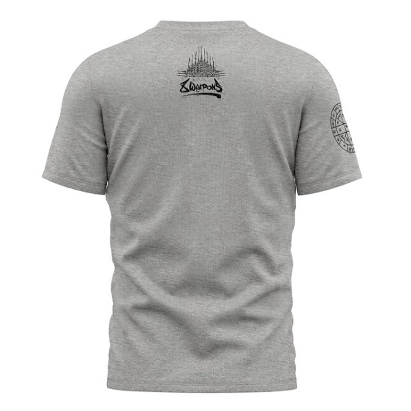 8 Weapons Muay Thai T Shirts 8 Weapons T-Shirt Yantra Grey