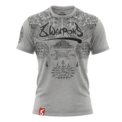 8 Weapons Muay Thai T Shirts 8 Weapons T-Shirt Yantra Grey