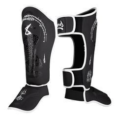 8 Weapons Shin Guards 8 Weapons Shin Guards Sak Yant Big Tiger Black-Black