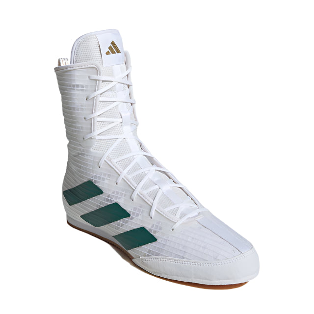 Adidas Box Hog 4 Boxing Boots - White/Green/Black