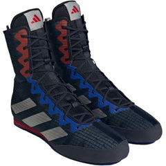 Adidas Boxing Boots Adidas Box Hog 4 Boxing Shoes Boots - Legend Ink Silver/Grey