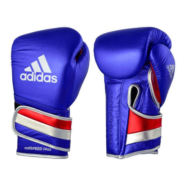 Adidas. Boxing Gloves 14oz Adidas Adispeed Speed Pro Boxing Gloves - Metallic Blue
