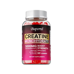 Buporai Supplements 1 Bottle Buporai Monohydrate Creatine Gummies Apple 60