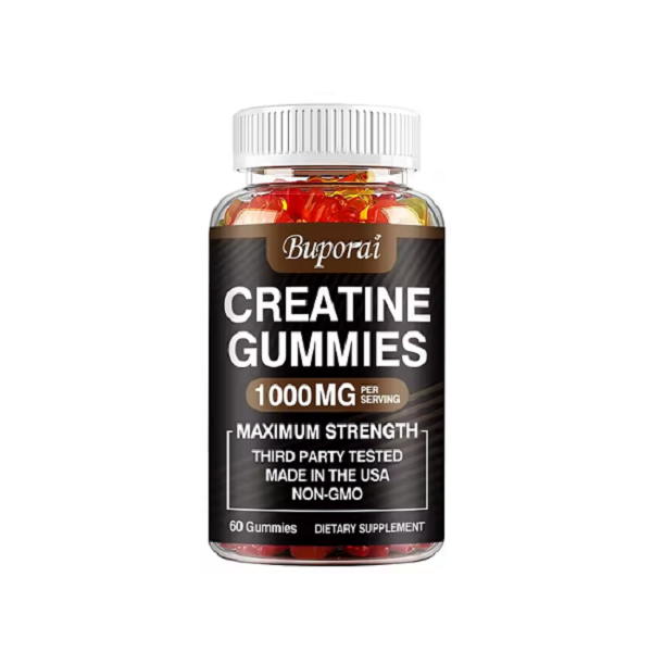 Buporai Supplements 1 Bottle Buporai Monohydrate Creatine Gummies Fruity 60