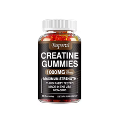 Buporai Supplements 1 Bottle Buporai Monohydrate Creatine Gummies Fruity 60