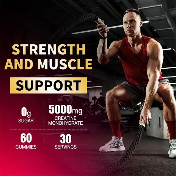 Buporai Supplements Buporai Monohydrate Creatine Gummies Apple 60