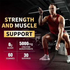 Buporai Supplements Buporai Monohydrate Creatine Gummies Apple 60