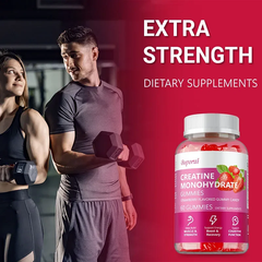 Buporai Supplements Buporai Monohydrate Creatine Gummies Strawberry 60