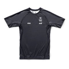 Engage Short Sleeve Rashguards Engage Grid Tech Black Short Sleeve Rash Guard