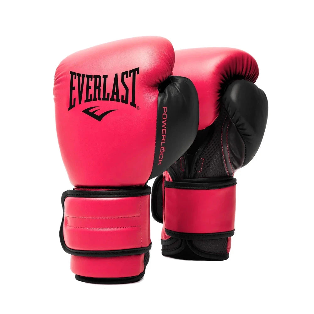 Everlast Boxing Gloves 12oz Everlast Powerlock2 Training Boxing Gloves - Pink/Black