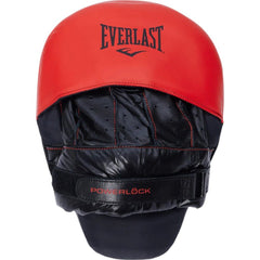 Everlast FOCUS MITTS Everlast Pro Powerlock Leather Boxing Focus Mitts - Red/Black