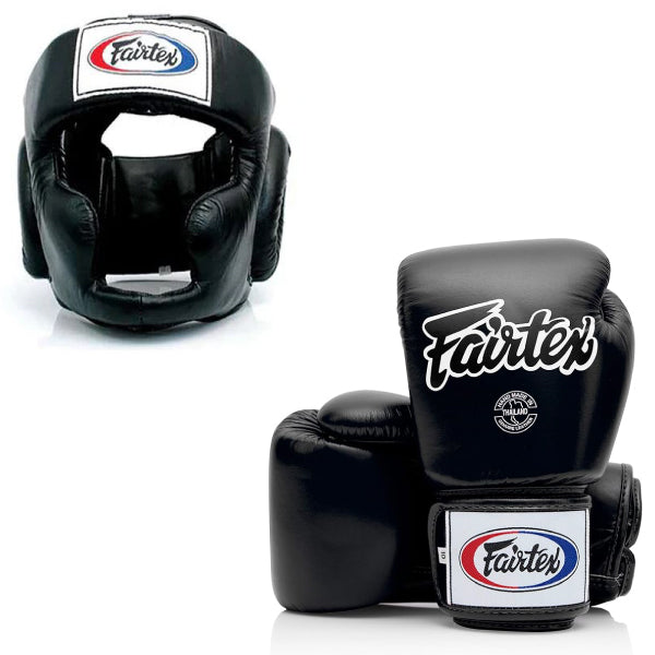 Fairtex Fairtex BGV1 Boxing Gloves + HG3 Headguard Combo