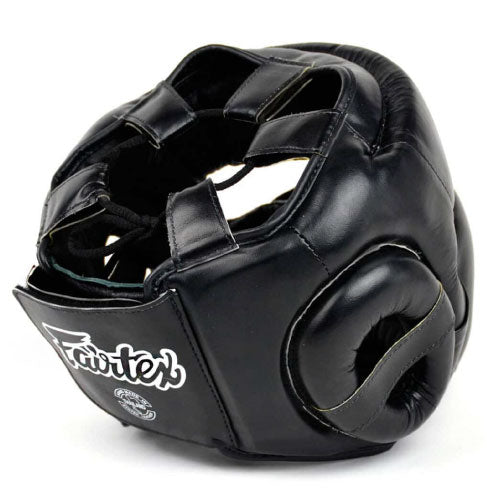 Fairtex Head Guards Fairtex HG13 Black Diagonal Vision Headguard