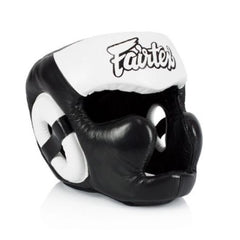 Fairtex Head Guards S / Black/White Fairtex HG13 Black Diagonal Vision Headguard