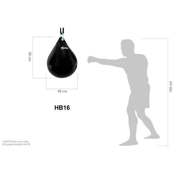 Fairtex Specialty Bags Fairtex Unfilled Black Heavy Water Bag HB16