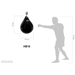 Fairtex Specialty Bags Fairtex Unfilled Black Heavy Water Bag HB16