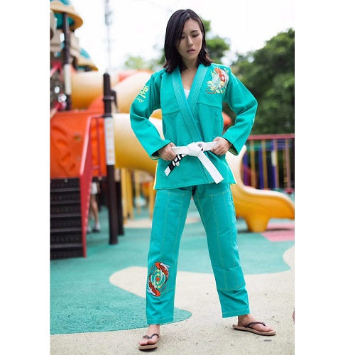 Fluory BJJ BJJ Female Fluory Grappling Kio Fish BJJ Gi Green