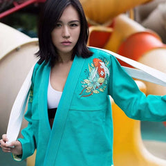 Fluory BJJ BJJ Female Fluory Grappling Kio Fish BJJ Gi Green