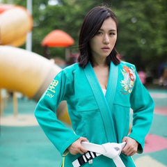 Fluory BJJ BJJ Female Fluory Grappling Kio Fish BJJ Gi Green