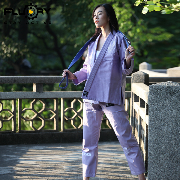 Fluory BJJ BJJ Female Fluory Grappling Snakes & Roses BJJ Gi Light Purple