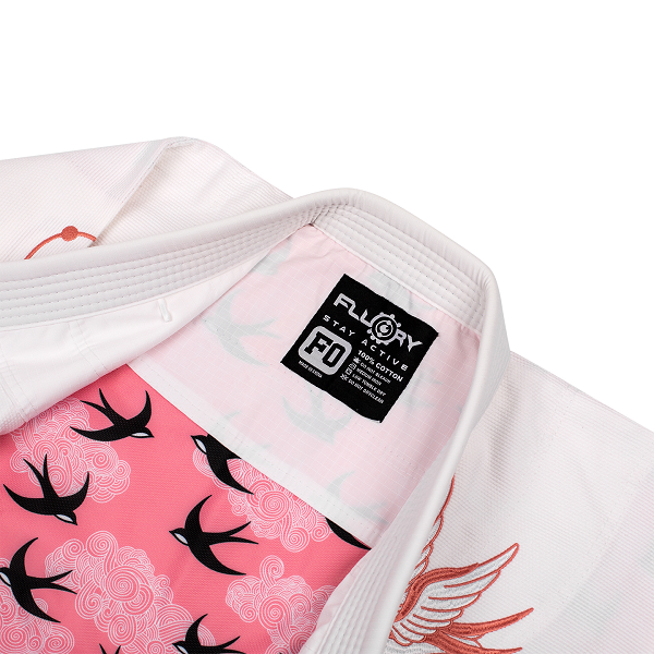Fluory BJJ BJJ Female Fluory Grappling Swallow BJJ Gi White