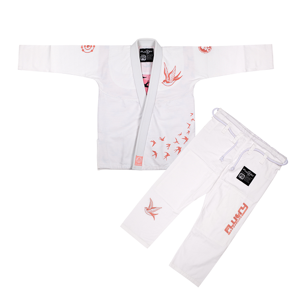 Fluory BJJ BJJ Female Fluory Grappling Swallow BJJ Gi White