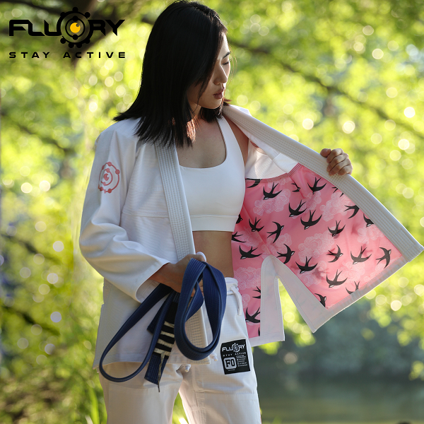 Fluory BJJ BJJ Female Fluory Grappling Swallow BJJ Gi White