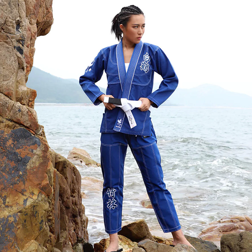 Fluory BJJ BJJ Female Fluory Grappling White Crane BJJ Gi Blue