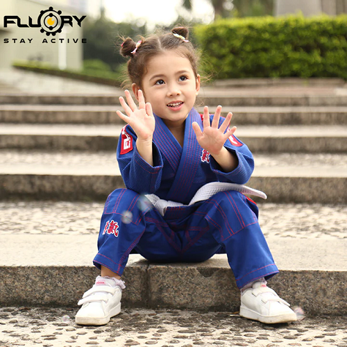 Fluory BJJ BJJ Kids Fluory Grappling Courage Kids BJJ Gi Blue