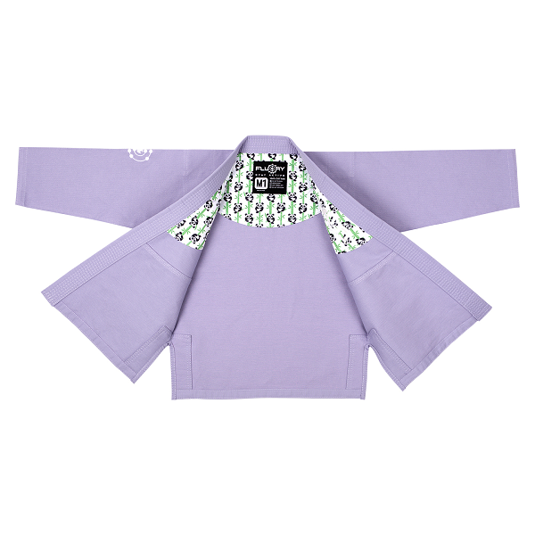 Fluory BJJ BJJ Kids Fluory Grappling Panda Kids BJJ Gi Light Purple