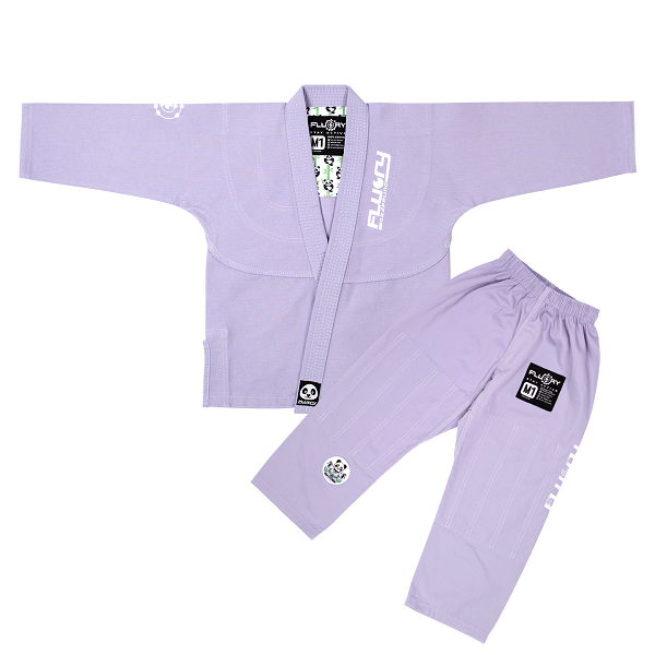 Fluory BJJ BJJ Kids Fluory Grappling Panda Kids BJJ Gi Light Purple