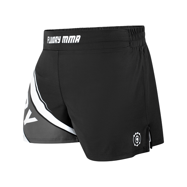 Fluory BJJ MMA Shorts Fluory Grappling MMA Shorts Black