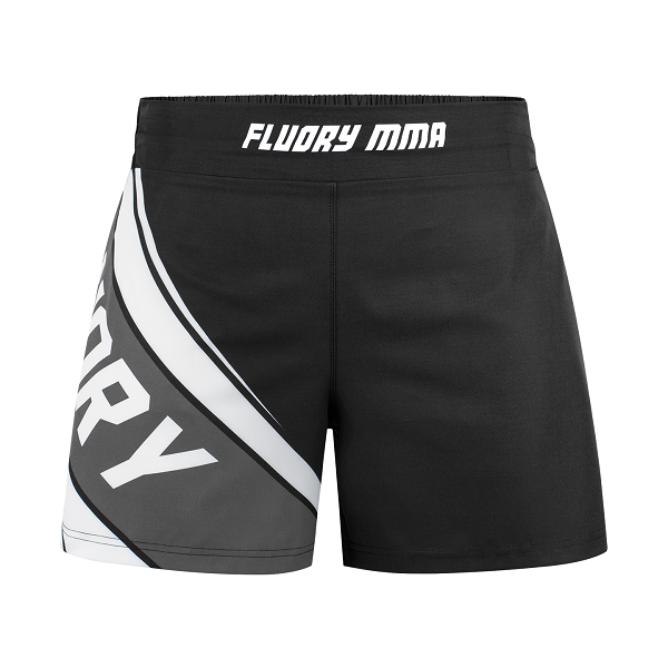 Fluory BJJ MMA Shorts Fluory Grappling MMA Shorts Black
