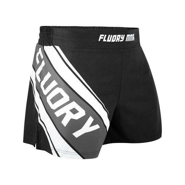 Fluory BJJ MMA Shorts Fluory Grappling MMA Shorts Black