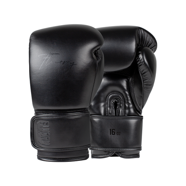 Fluory Muay Thai Boxing Gloves Fluory Boxing Gloves Black