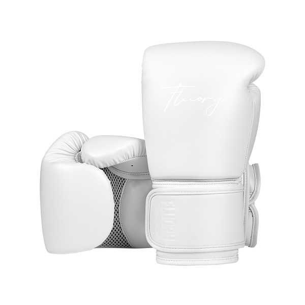 Fluory Muay Thai Boxing Gloves Fluory Boxing Gloves White