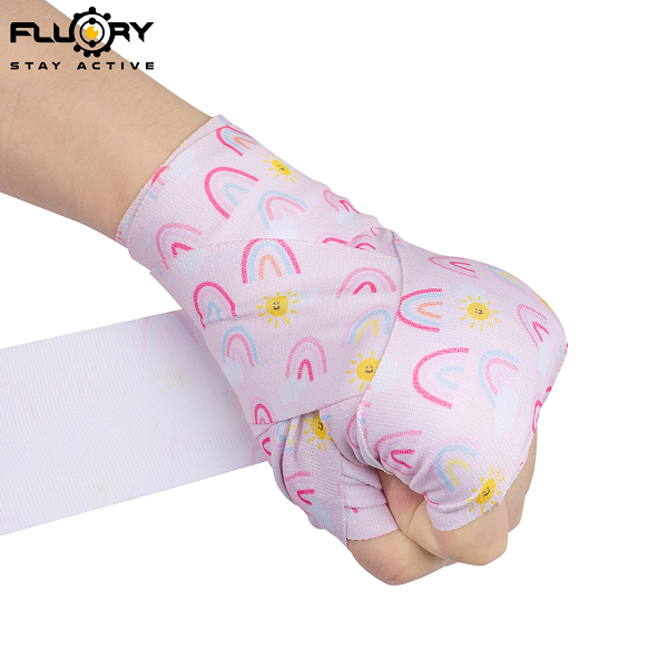 Fluory Muay Thai Hand Wraps & Accessories Fluory Pink Rainbow Boxing Handwraps 5m