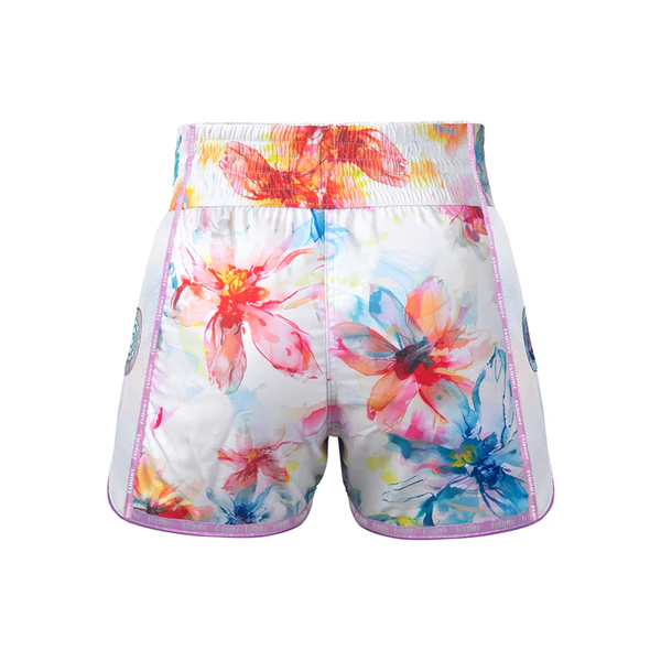 Fluory Muay Thai Muay Thai Shorts Fluory Girl Power Floral Muay Thai Shorts Pink
