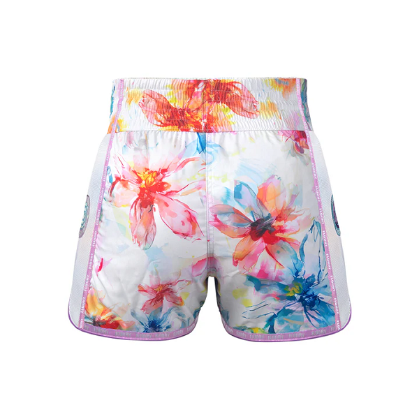 Fluory Muay Thai Muay Thai Shorts Fluory Girl Power Floral Muay Thai Shorts Purple