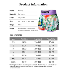 Fluory Muay Thai Muay Thai Shorts Fluory Peacock Dance Muay Thai Shorts