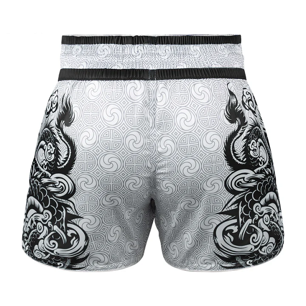 Fluory Muay Thai Muay Thai Shorts Fluory Pearl Dragon Muay Thai Shorts Black