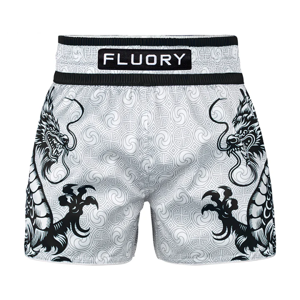 Fluory Muay Thai Muay Thai Shorts Fluory Pearl Dragon Muay Thai Shorts Black